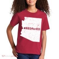 #RedForEd Distressed Red For Ed  Kids T-Shirt thumb 2