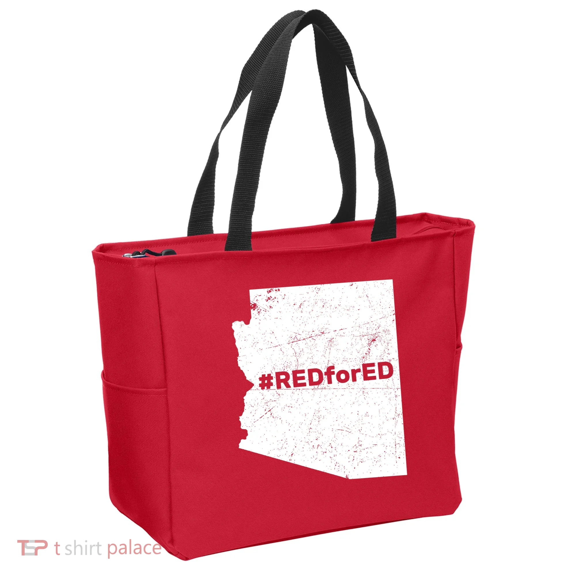 #RedForEd Distressed Red For Ed  Tote Bag