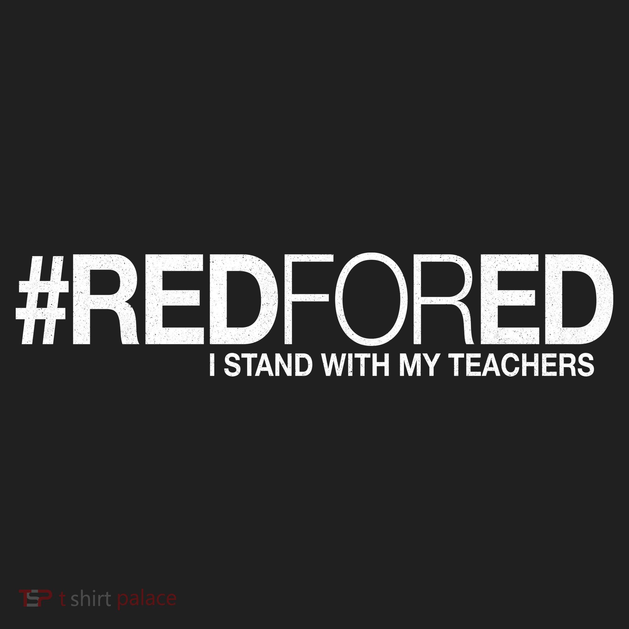 #RedForEd I Stand With My Teachers Red For Ed Golf Towel