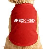 #RedForEd I Stand With My Teachers Red For Ed Doggie Tank thumb 0