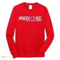 #RedForEd I Stand With My Teachers Red For Ed Long Sleeve Shirt thumb 0