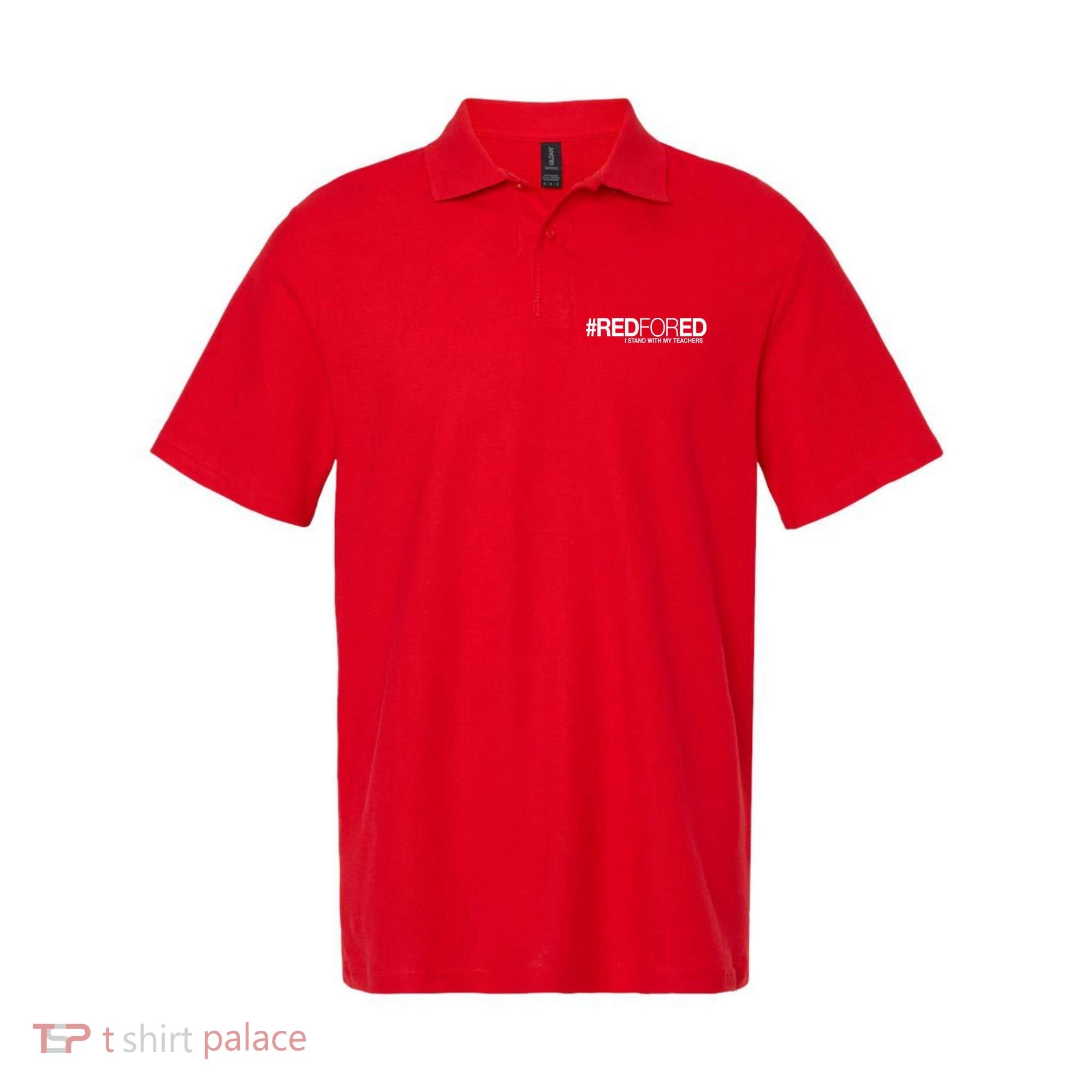 #RedForEd I Stand With My Teachers Red For Ed Polo