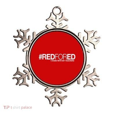 #RedForEd I Stand With My Teachers Red For Ed Ornament
