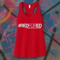 #RedForEd I Stand With My Teachers Red For Ed Women's Tank Top thumb 3