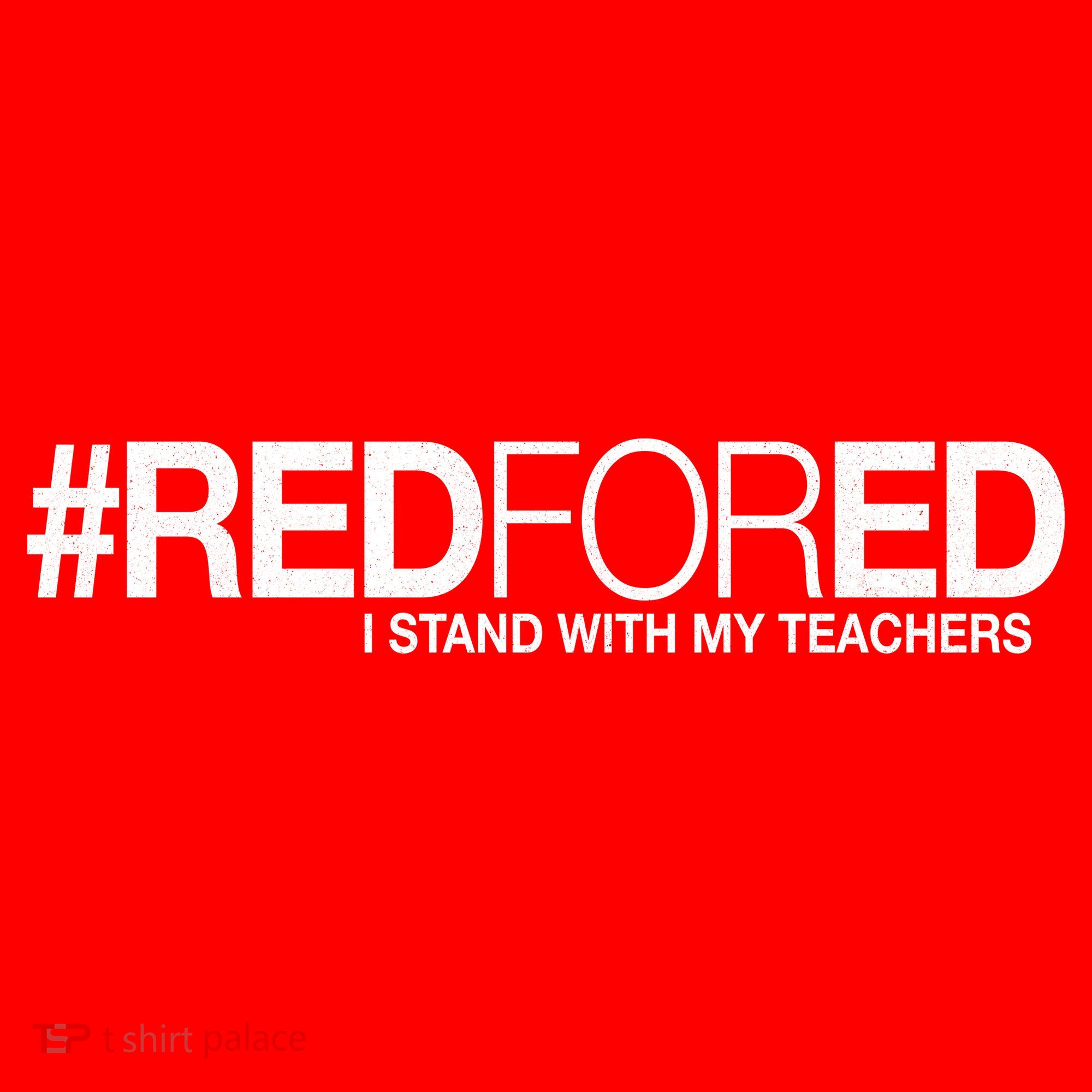#RedForEd I Stand With My Teachers Red For Ed Women's Tank Top