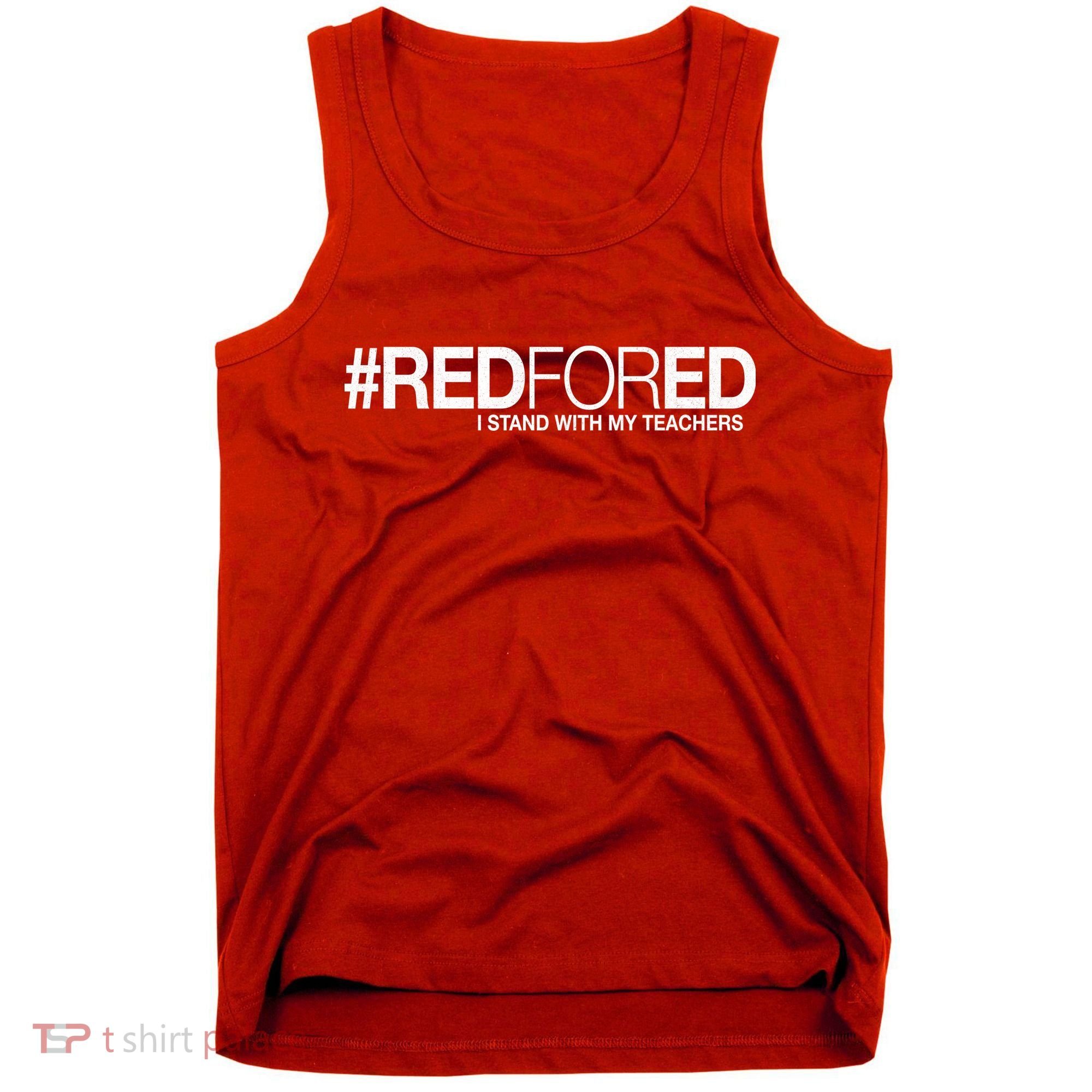 #RedForEd I Stand With My Teachers Red For Ed Tank Top