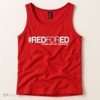 #RedForEd I Stand With My Teachers Red For Ed Tank Top thumb 2