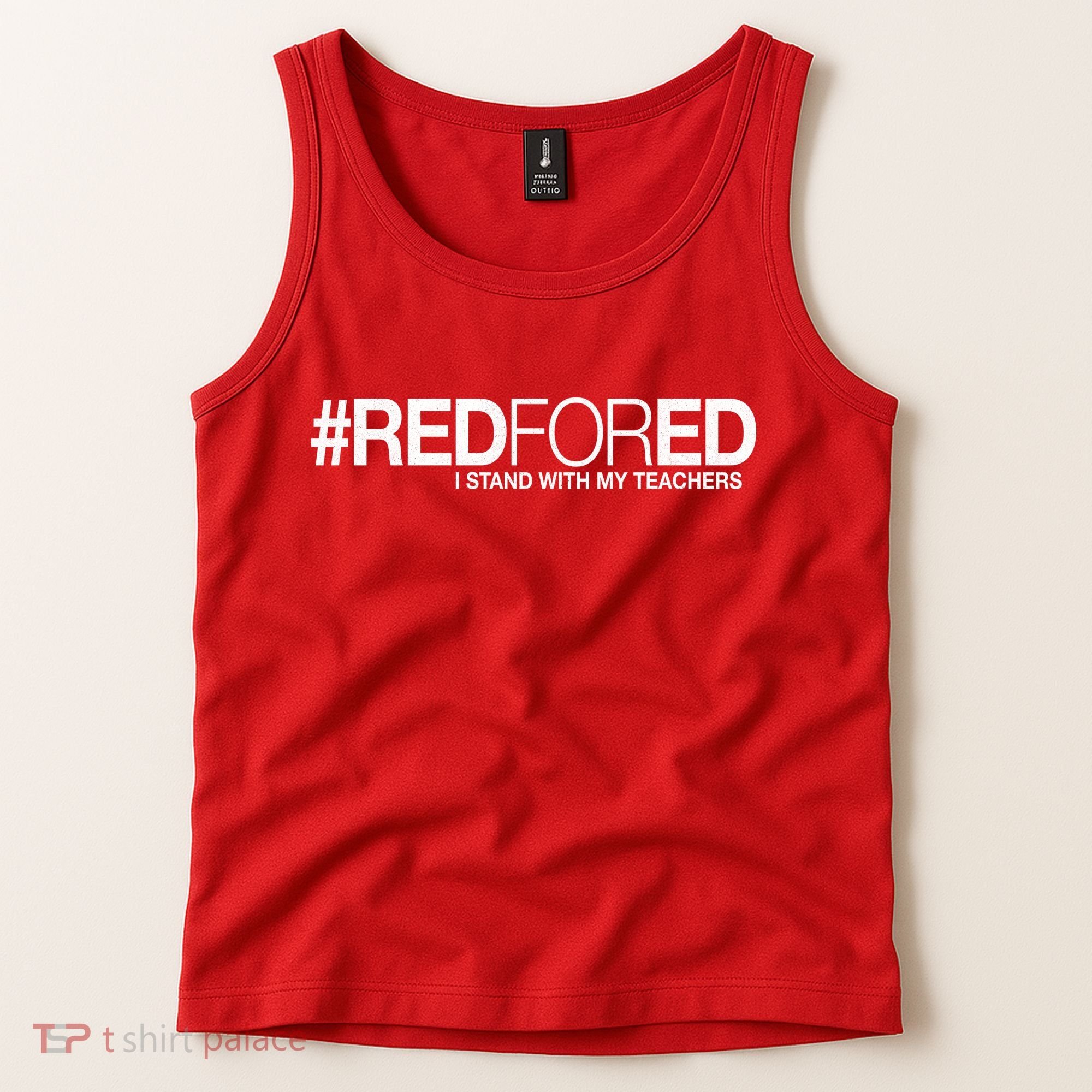 #RedForEd I Stand With My Teachers Red For Ed Tank Top
