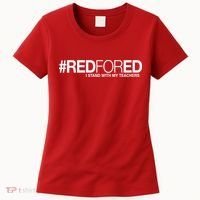 #RedForEd I Stand With My Teachers Red For Ed Women's T-Shirt thumb 0