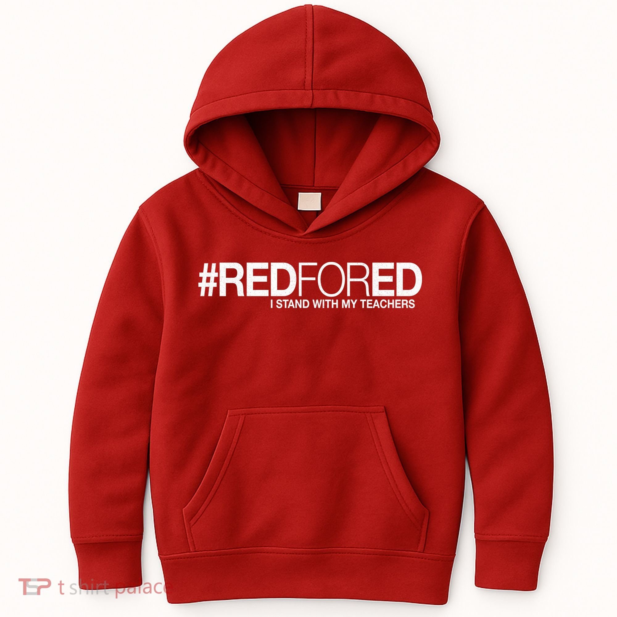 #RedForEd I Stand With My Teachers Red For Ed Kids Hoodie