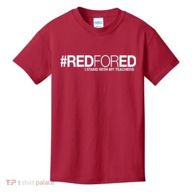 #RedForEd I Stand With My Teachers Red For Ed Kids T-Shirt