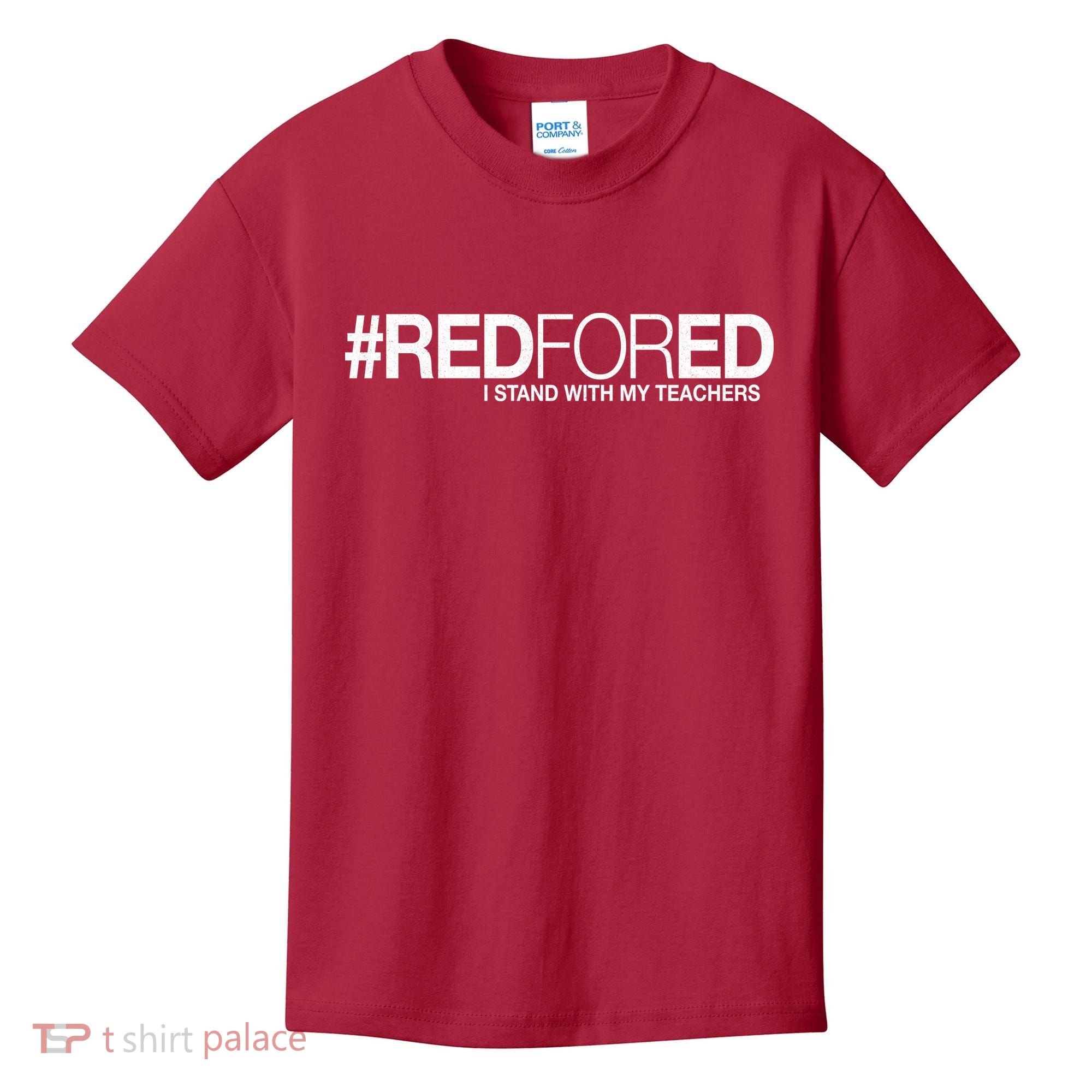 #RedForEd I Stand With My Teachers Red For Ed Kids T-Shirt