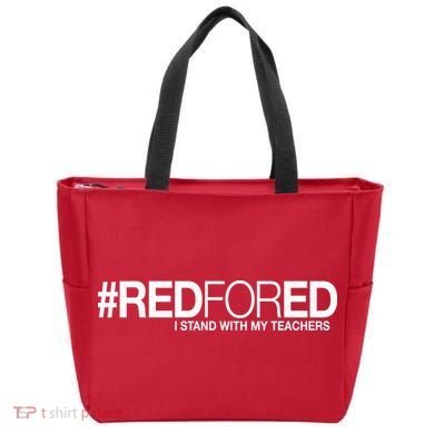 #RedForEd I Stand With My Teachers Red For Ed Tote Bag