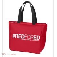 #RedForEd I Stand With My Teachers Red For Ed Tote Bag thumb 3