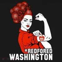 Redfored Red For Ed Washington Teachers Bucket Hat thumb 4