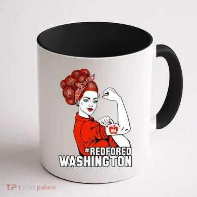 Redfored Red For Ed Washington Teachers Coffee Mug back
