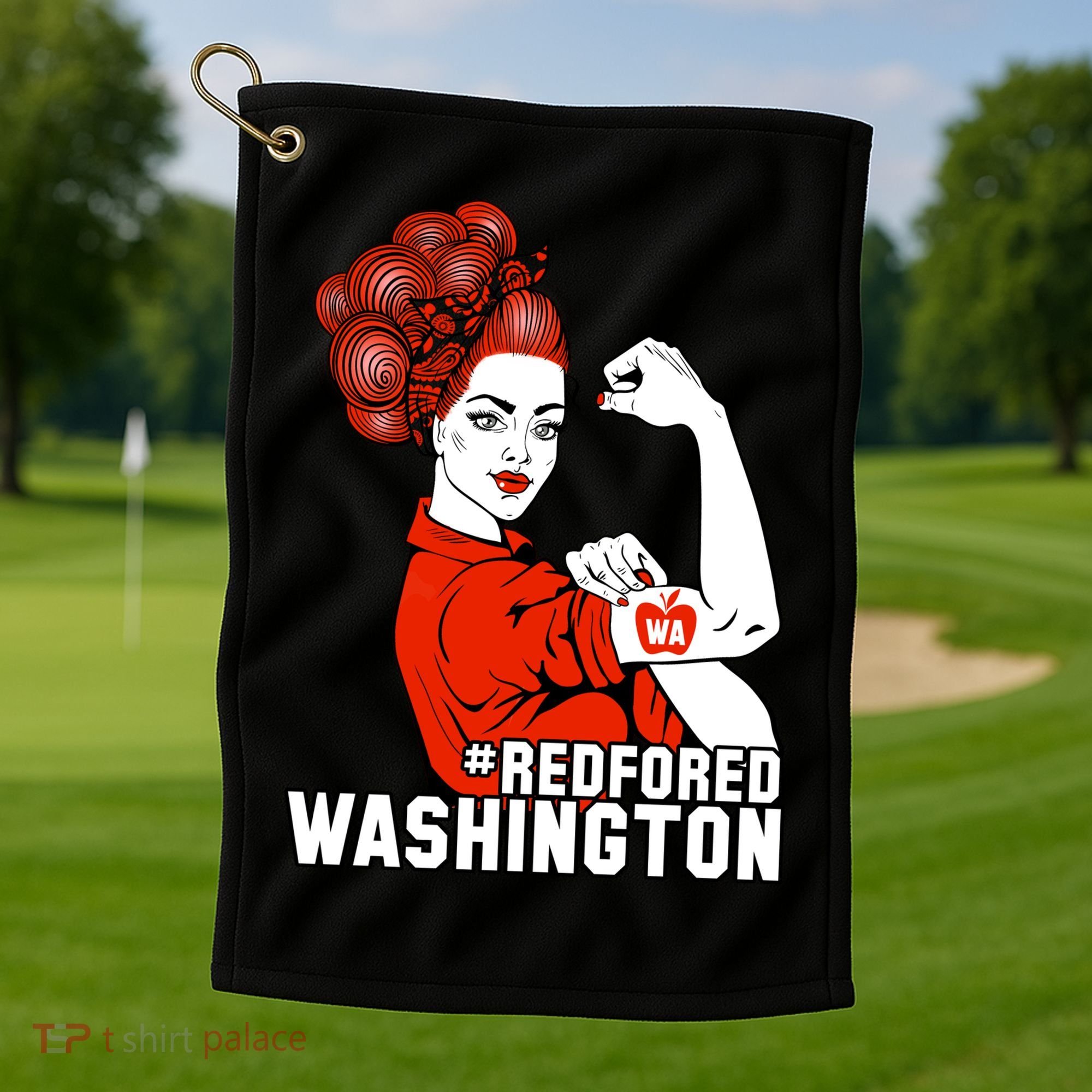 Redfored Red For Ed Washington Teachers Golf Towel