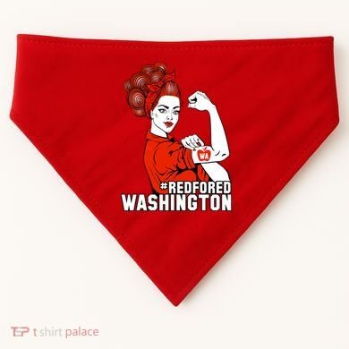Redfored Red For Ed Washington Teachers USA-Made Doggie Bandana