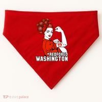Redfored Red For Ed Washington Teachers USA-Made Doggie Bandana thumb 0