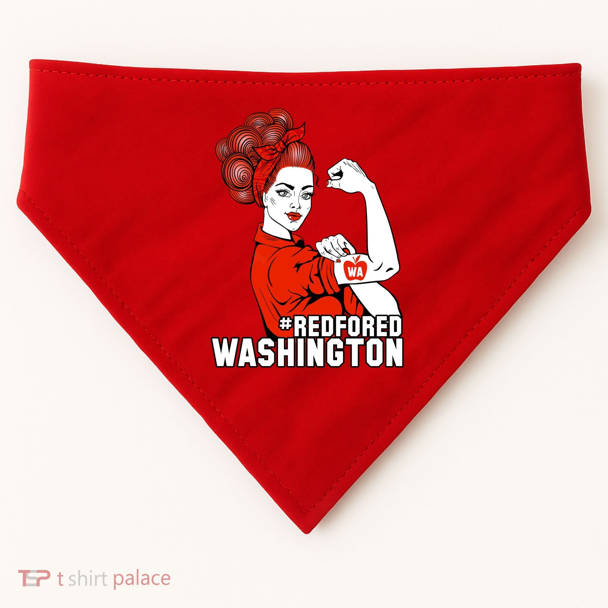 Redfored Red For Ed Washington Teachers USA-Made Doggie Bandana