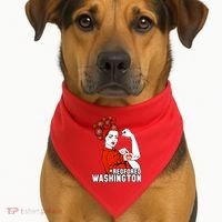 Redfored Red For Ed Washington Teachers USA-Made Doggie Bandana thumb 1