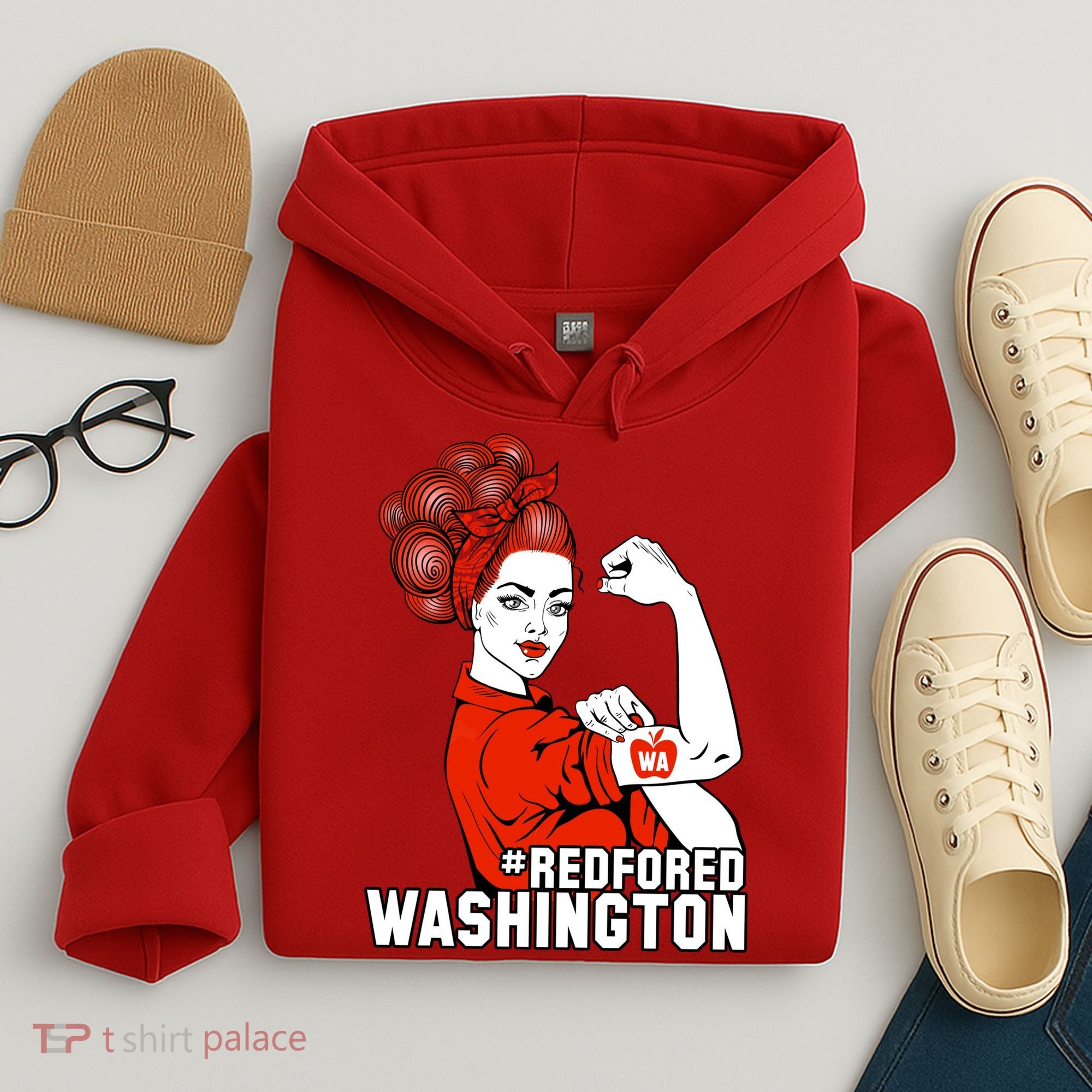 Redfored Red For Ed Washington Teachers Hoodie