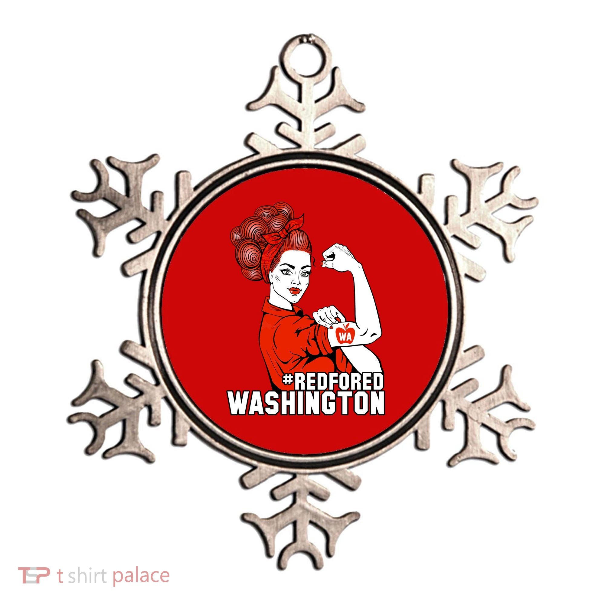 Redfored Red For Ed Washington Teachers Ornament
