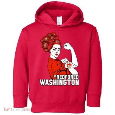 Redfored Red For Ed Washington Teachers Toddler Hoodie