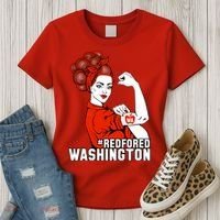 Redfored Red For Ed Washington Teachers Women's T-Shirt thumb 3