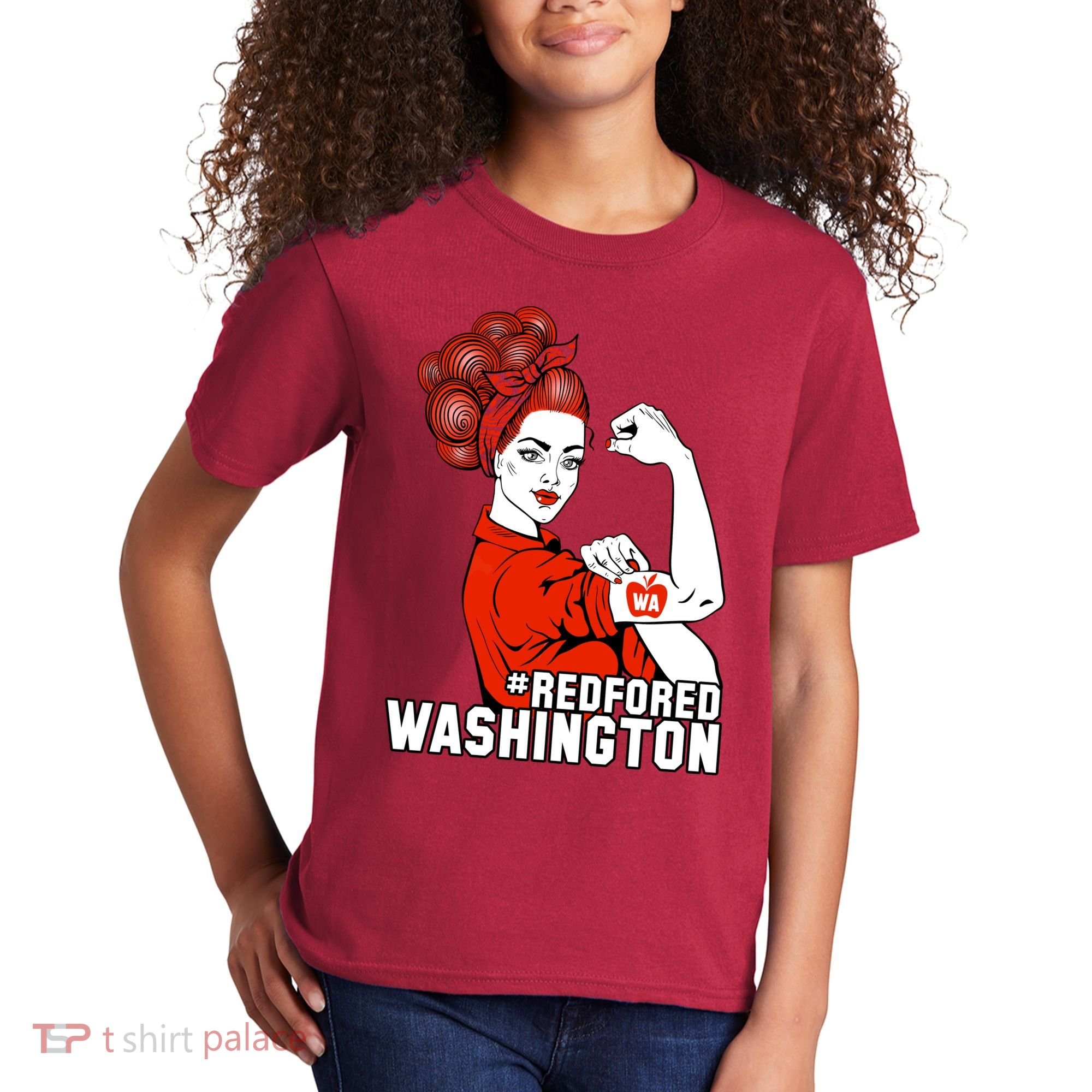 Redfored Red For Ed Washington Teachers Kids T-Shirt