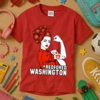 Redfored Red For Ed Washington Teachers Kids T-Shirt thumb 3