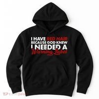  Redhead God Gave Me A Warning Label Hoodie thumb 0