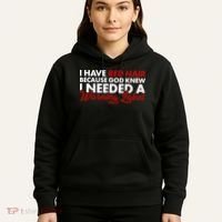  Redhead God Gave Me A Warning Label Hoodie thumb 5