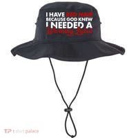  Redhead God Gave Me A Warning Label Bucket Hat thumb 0