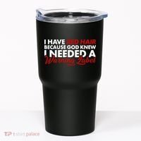  Redhead God Gave Me A Warning Label Tumbler thumb 0