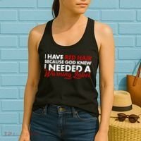  Redhead God Gave Me A Warning Label Women's Tank Top thumb 2