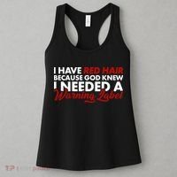  Redhead God Gave Me A Warning Label Women's Tank Top thumb 3