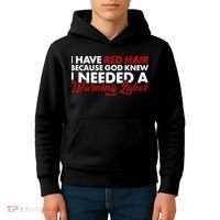  Redhead God Gave Me A Warning Label Kids Hoodie thumb 4