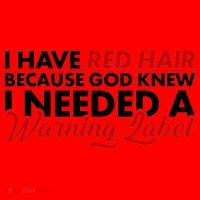  Redhead God Gave Me A Warning Label Santa Hat thumb 1