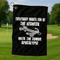 Redneck Zombie Killer Golf Towel thumb 1
