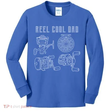Reel Cool Dad Kids Long Sleeve Shirt