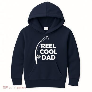 Reel Cool Fishing Dad Kids Hoodie