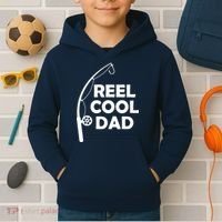 Reel Cool Fishing Dad Kids Hoodie thumb 2