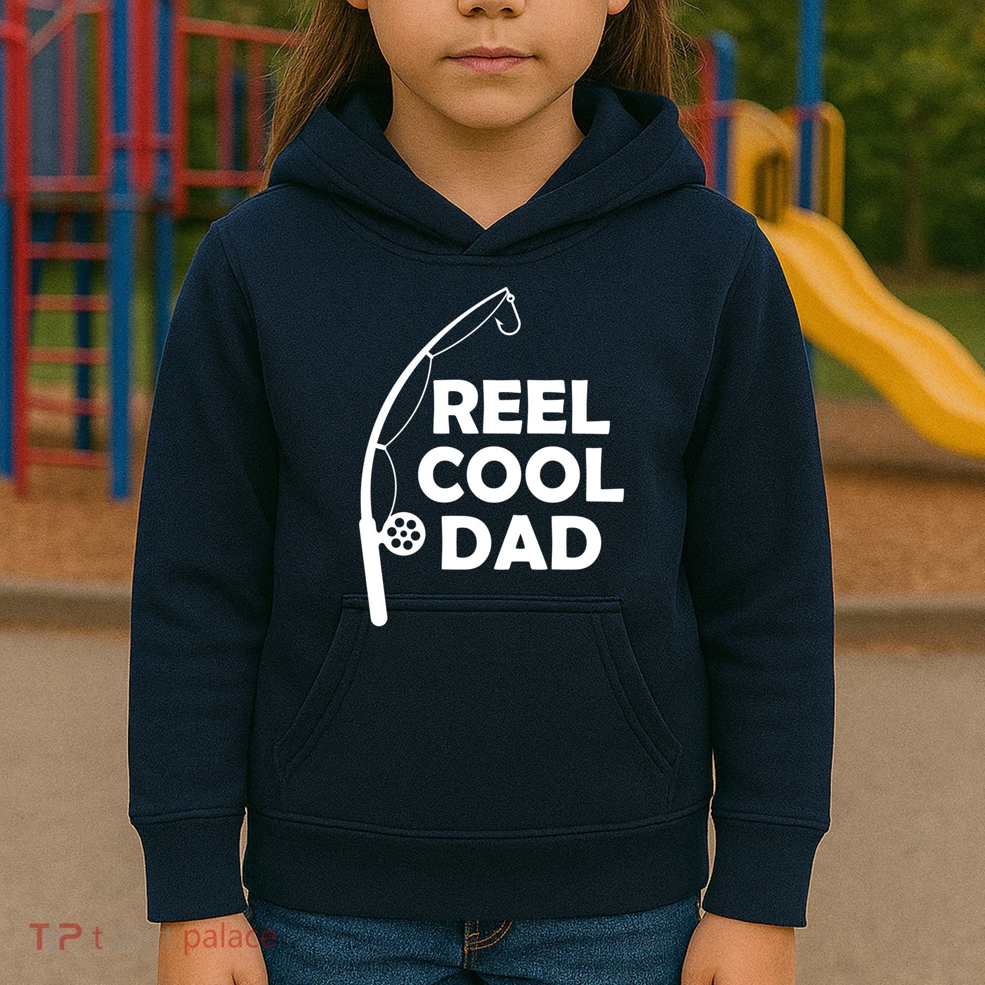 Reel Cool Fishing Dad Kids Hoodie