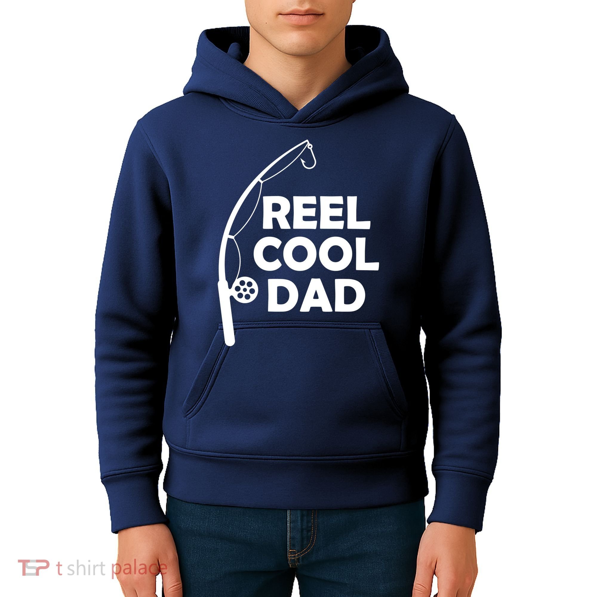 Reel Cool Fishing Dad Kids Hoodie