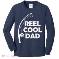 Reel Cool Fishing Dad Kids Long Sleeve Shirt thumb 0