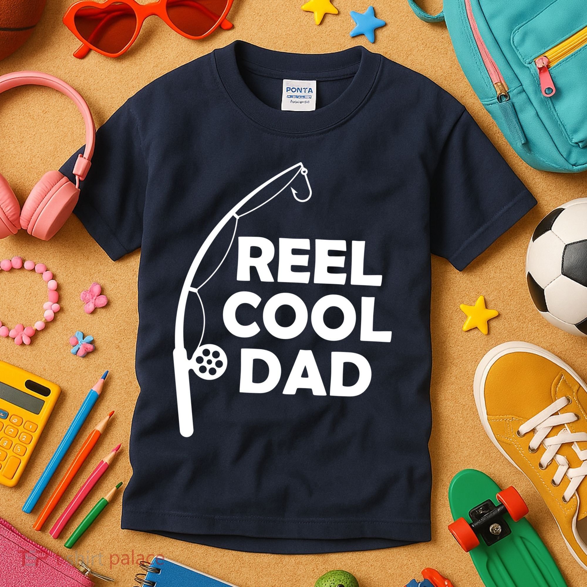 Reel Cool Fishing Dad Kids T-Shirt