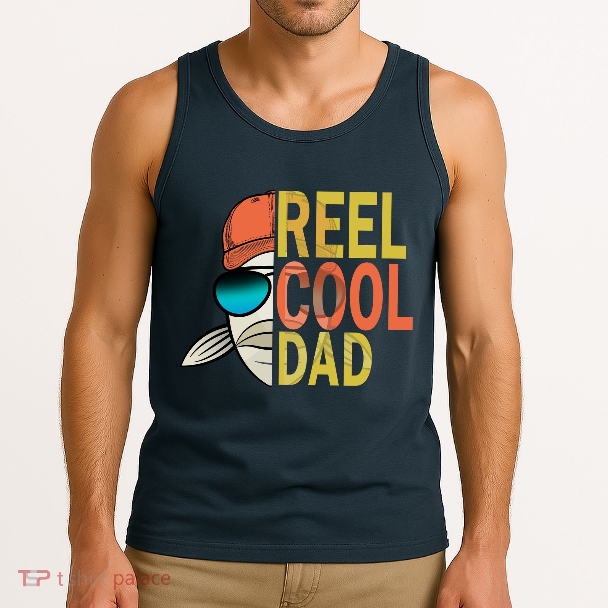 Reel Cool Fishing Dad Funny Tank Top