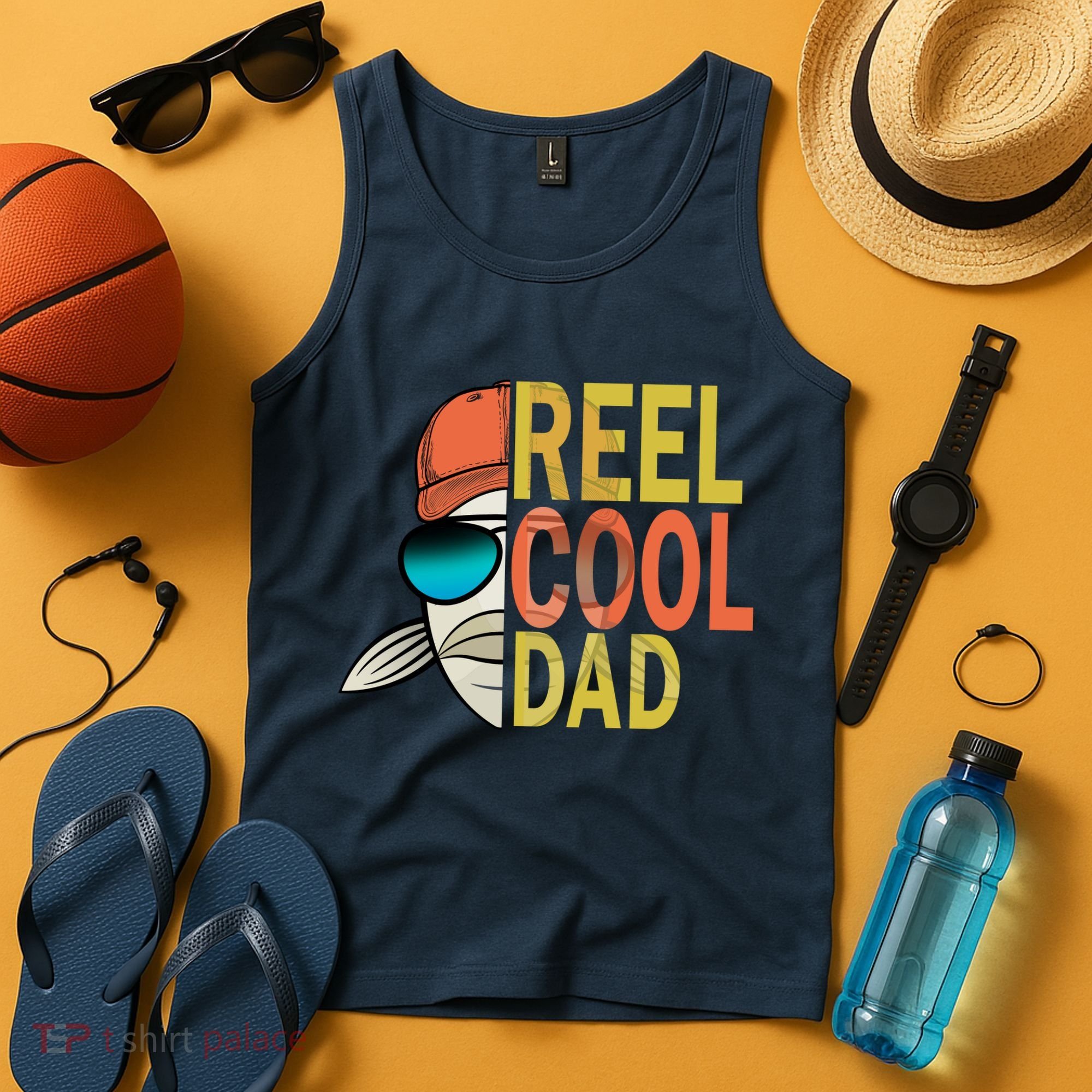 Reel Cool Fishing Dad Funny Tank Top