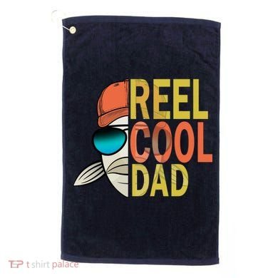 Reel Cool Fishing Dad Funny Golf Towel